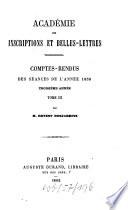 Comptes rendus des séances