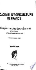 Comptes rendus des séances