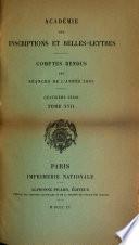Comptes rendus des séances