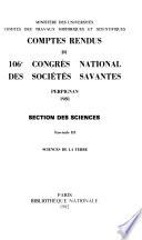 Comptes rendus du Congrès national des sociétés savantes