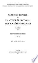 Comptes rendus du Congrès national des sociétés savantes