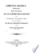 Comptes rendus hebdomadaires des séances de l'Académie des sciences de Paris