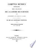Comptes rendus hebdomadaires des séances de l'Académie des sciences