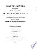 Comptes rendus hebdomadaires des séances de l'Académie des sciences
