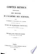 Comptes rendus hebdomadaires des séances de l'Académie des sciences