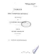 Comptes rendus hebdomadaires des séances de l'Académie des sciences