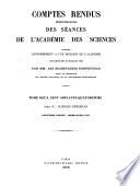 Comptes rendus hebdomadaires des séances de l'Académie des sciences