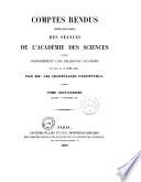 Comptes rendus hebdomadaires des séances de l'Académie des sciences