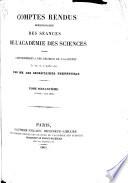 Comptes rendus hebdomadaires des séances de l'Académie des sciences