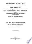 Comptes rendus hebdomadaires des séances de l'Académie des Sciences