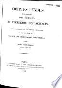 Comptes rendus hebdomadaires des séances de l'Académie des sciences