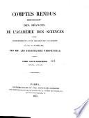 Comptes rendus hebdomadaires des séances de l'Académie des sciences