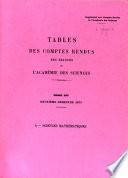 Comptes rendus hebdomadaires des séances de l'Académie des sciences