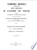 Comptes rendus hebdomadaires des séances de l'Académie des sciences