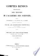 Comptes rendus hebdomadaires des séances de l'Académie des sciences