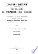 Comptes rendus hebdomadaires des séances de l'Académie des sciences