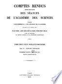 Comptes rendus hebdomadaires des séances de l'Académie des sciences