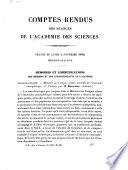Comptes rendus hebdomadaires des séances de l'Académie des sciences