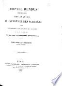 Comptes rendus hebdomadaires des séances de l'Académie des sciences