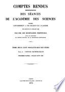 Comptes rendus hebdomadaires des séances de l'Académie des sciences