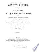 Comptes rendus hebdomadaires des séances de l'Académie des sciences
