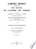 Comptes rendus hebdomadaires des séances de l'Académie des sciences