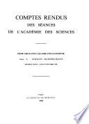 Comptes rendus hebdomadaires des séances de l'Académie des sciences