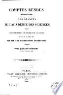 Comptes rendus hebdomadaires des séances de l'Académie des sciences