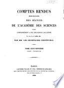 Comptes rendus hebdomadaires des séances de l'Académie des sciences