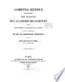 Comptes rendus hebdomadaires des séances de l'Académie des Sciences