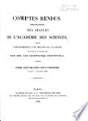 Comptes rendus hebdomadaires des séances de l'Académie des sciences