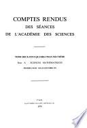 Comptes rendus hebdomadaires des séances de l'Académie des sciences