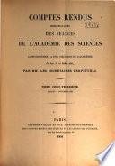 Comptes rendus hebdomadaires des séances de l'Académie des sciences