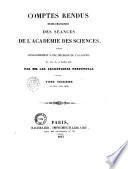 Comptes rendus hebdomadaires des séances de l'Académie des sciences