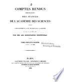 Comptes rendus hebdomadaires des séances de l'Académie des sciences