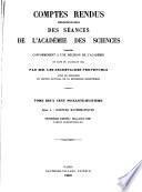 Comptes rendus hebdomadaires des séances de l'Académie des sciences