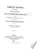 Comptes rendus hebdomadaires des séances de l'Académie des Sciences