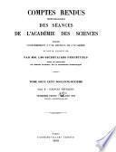 Comptes rendus hebdomadaires des séances de l'Académie des sciences