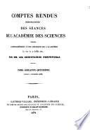 Comptes rendus hebdomadaires des séances de l'Académie des sciences