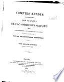 Comptes rendus hebdomadaires des séances de l'Académie des Sciences