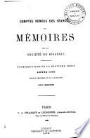 Comptes rendus hebdomadaires des séances et mémoires de la Société de biologie