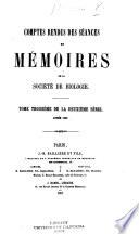 Comptes rendus hebdomadaires des séances et mémoires de la Société de biologie