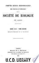 Comptes rendus hebdomadaires des séances et mémoires de la Société de biologie
