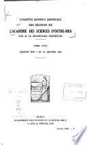 Comptes rendus mensuels des séances de l'Académie des sciences d'outre-mer
