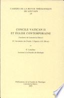 Concile Vatican II Et Eglise Contemporaine. IV. Inventaire Des Fonds J. Dupont Et B. Olivier