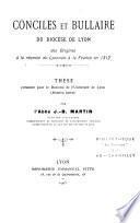 Conciles et bullaire du diocèse de Lyon