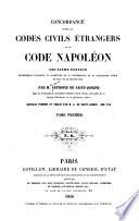 Concordance entre les codes civils étrangers et le Code Napoléon