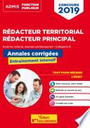 Concours Rédacteur territorial et rédacteur principal - Annales corrigées - Catégorie B