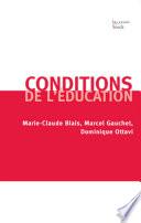 Conditions de l'éducation