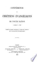 Conférence de chrétiens évangéliques de toute nation à Berlin, 1857